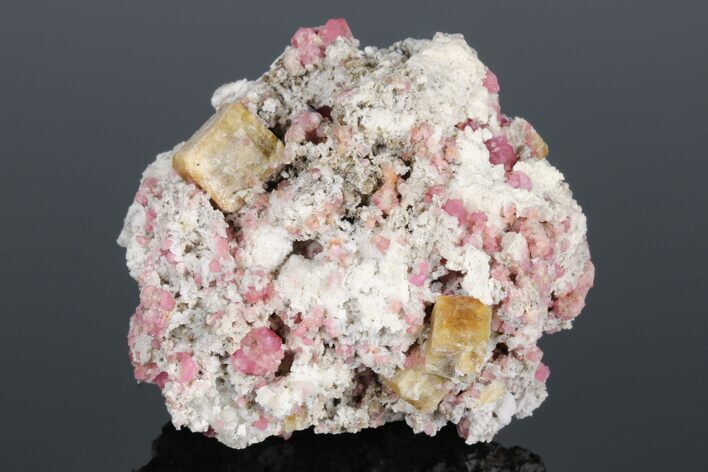 Raspberry Garnets (Rosolite) and Vesuvianite in Matrix - Mexico #175916